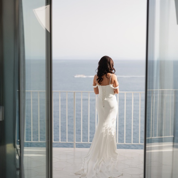 Sophia Tolli Y21976 Ines Beaded Straps Bridal Dress w/ bustle - Picture 9 of 16